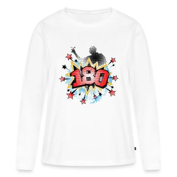 Dard - T-shirt manches longues Premium bio Femme - blanc - Devant - Julia (174cm)