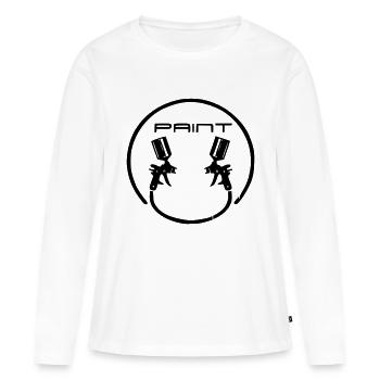 Paint - Women's Premium Organic Long Sleeve Shirt - white - Front - Julia (174cm)