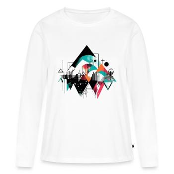 Urban geometry - Women's Premium Organic Long Sleeve Shirt - white - Front - Julia (174cm)