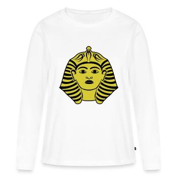 pharaoh - Women's Premium Organic Long Sleeve Shirt - white - Front - Julia (174cm)