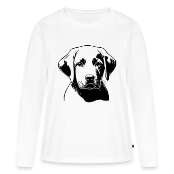 Labrador Retriever Welpe - Frauen Premium Bio Langarmshirt - Weiß - Vorne - Julia (174cm)