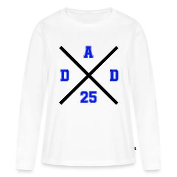 dad 25 - Frauen Premium Bio Langarmshirt - Weiß - Vorne - Julia (174cm)