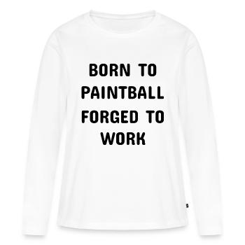 Paintball Airsoft - T-shirt manches longues Premium bio Femme - blanc - Devant - Julia (174cm)