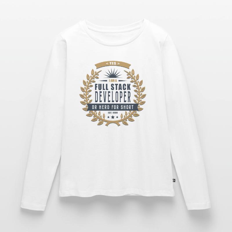 Full Stack Developer dark Women's Premium Organic Long Sleeve Shirt