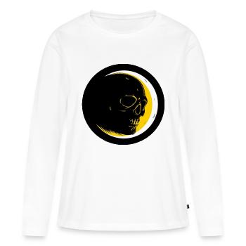 La face cachée de la Lune - T-shirt manches longues Premium bio Femme - blanc - Devant - Julia (174cm)