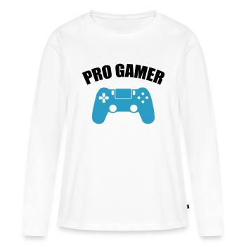 pro gamer - Frauen Premium Bio Langarmshirt - Weiß - Vorne - Julia (174cm)