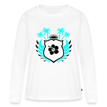 Paradise Symbol01 - Women's Premium Organic Long Sleeve Shirt - white - Front - Julia (174cm)