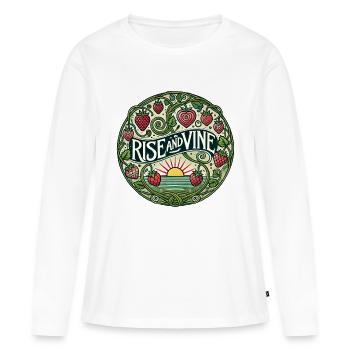 Lever et vigne - T-shirt manches longues Premium bio Femme - blanc - Devant - Julia (174cm)