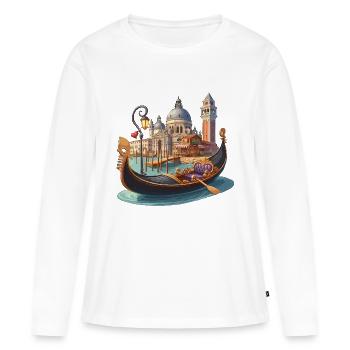 Venice gondola lift - Women's Premium Organic Long Sleeve Shirt - white - Front - Julia (174cm)