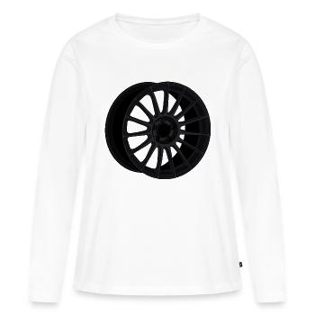 Bord - T-shirt manches longues Premium bio Femme - blanc - Devant - Julia (174cm)
