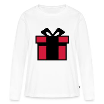 Cadeau - T-shirt manches longues Premium bio Femme - blanc - Devant - Julia (174cm)