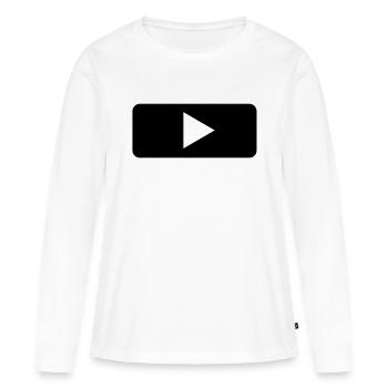 Musique,DJ,Play - T-shirt manches longues Premium bio Femme - blanc - Devant - Julia (174cm)