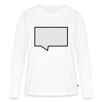 Sprechblase - T-shirt manches longues Premium bio Femme - blanc - Devant - Julia (174cm)