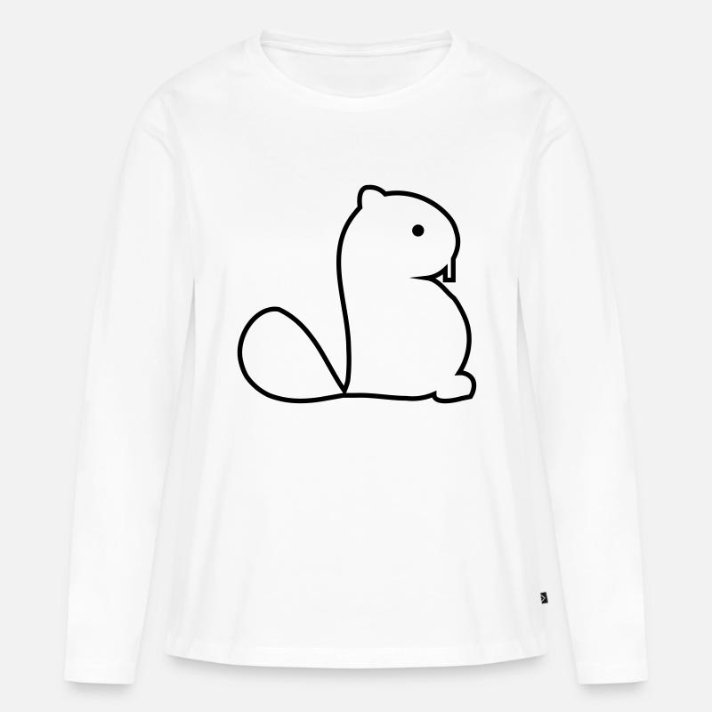 Biber white - Frauen Premium Bio Langarmshirt - Weiß