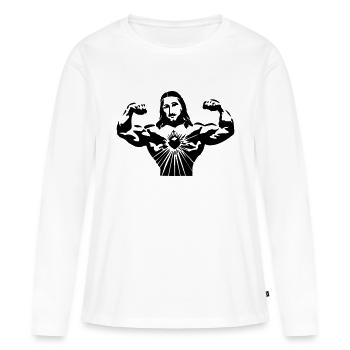 JESUS CHRIST SUPERSTAR - T-shirt manches longues Premium bio Femme - blanc - Devant - Julia (174cm)