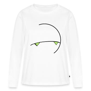 Marvin Head.ai - Frauen Premium Bio Langarmshirt - Weiß - Vorne - Julia (174cm)