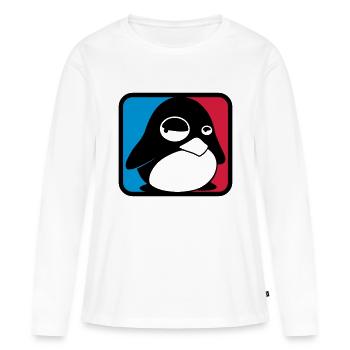 TUX Leauge, LINUX - T-shirt manches longues Premium bio Femme - blanc - Devant - Julia (174cm)