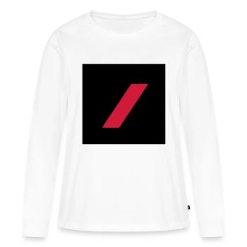 grade pompier 1ere classe - T-shirt manches longues Premium bio Femme - blanc - Devant - Julia (174cm)