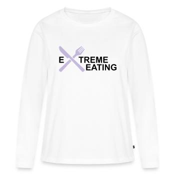 manger - T-shirt manches longues Premium bio Femme - blanc - Devant - Julia (174cm)