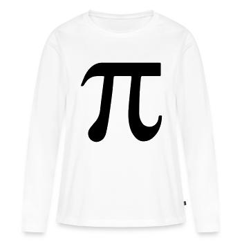 PI - Frauen Premium Bio Langarmshirt - Weiß - Vorne - Julia (174cm)