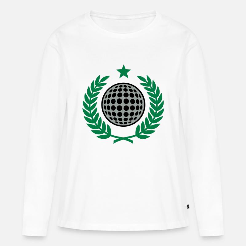 Laurel wreath (Golf) 02 - Women's Premium Organic Long Sleeve Shirt - white