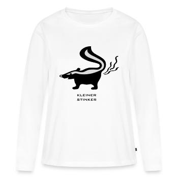 skunk, stinker stinkerchen skunk animal - Women's Premium Organic Long Sleeve Shirt - white - Front - Julia (174cm)