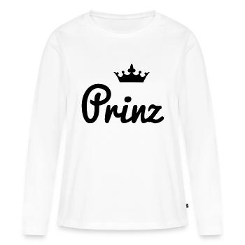 Prinz - Frauen Premium Bio Langarmshirt - Weiß - Vorne - Julia (174cm)