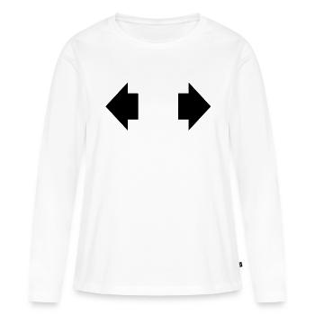 arrow left right - Women's Premium Organic Long Sleeve Shirt - white - Front - Julia (174cm)