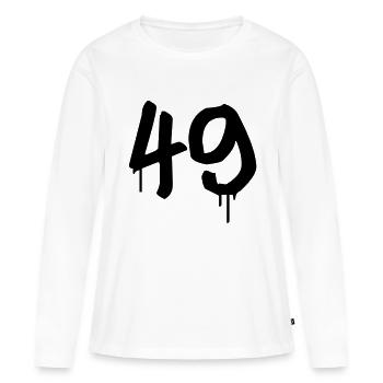 Tag : 49 - Frauen Premium Bio Langarmshirt - Weiß - Vorne - Julia (174cm)