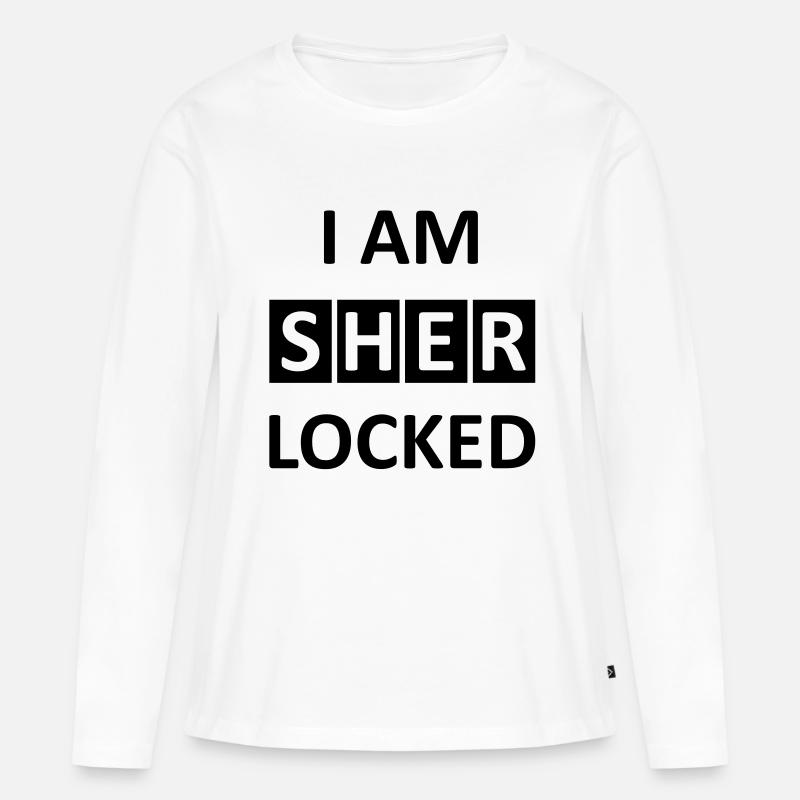 I AM SHERLOCKED - Frauen Premium Bio Langarmshirt - Weiß
