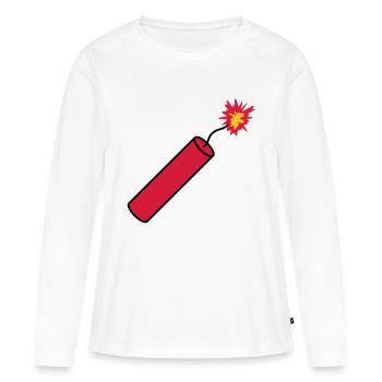 stange tnt dynamit explodieren explosion sprengsto - Frauen Premium Bio Langarmshirt - Weiß - Vorne - Julia (174cm)