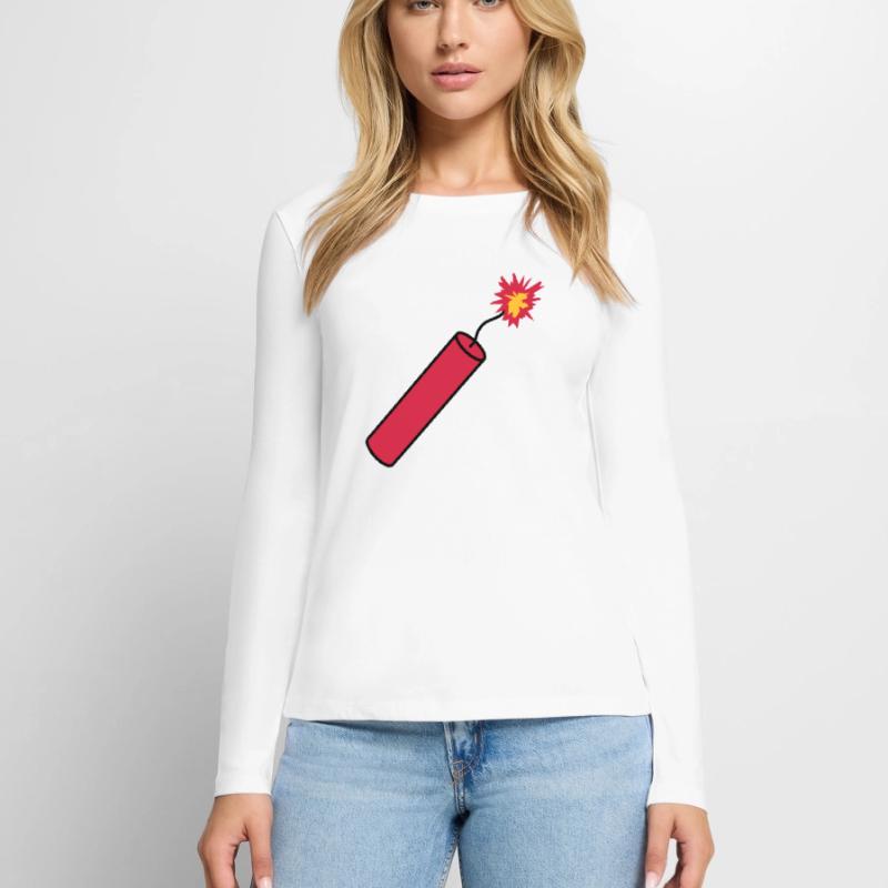 rod tnt dynamite explode explosion blast Women's Premium Organic Long Sleeve Shirt
