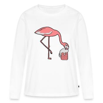 soif bière alcool boisson pichet masse gl - T-shirt manches longues Premium bio Femme - blanc - Devant - Julia (174cm)