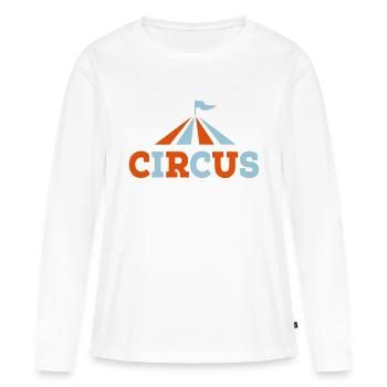 Cirque - T-shirt manches longues Premium bio Femme - blanc - Devant - Julia (174cm)