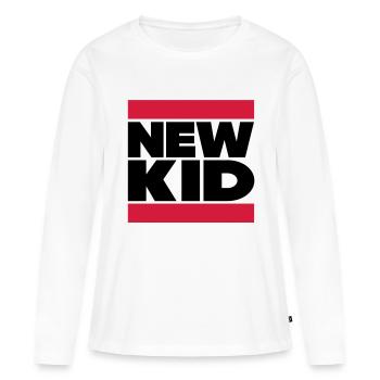 New Kid im Dubstep Look - Frauen Premium Bio Langarmshirt - Weiß - Vorne - Julia (174cm)