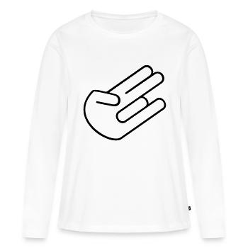 le choc - T-shirt manches longues Premium bio Femme - blanc - Devant - Julia (174cm)