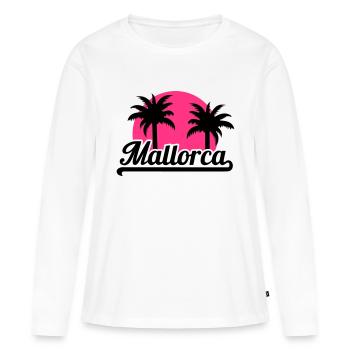 Majorque - T-shirt manches longues Premium bio Femme - blanc - Devant - Julia (174cm)