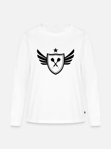 Dartpfeile - Frauen Premium Bio Langarmshirt - Weiß