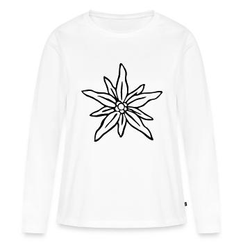Edelweiß - Frauen Premium Bio Langarmshirt - Weiß - Vorne - Julia (174cm)