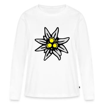 Edelweiss - Frauen Premium Bio Langarmshirt - Weiß - Vorne - Julia (174cm)