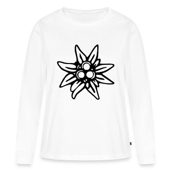 Edelweiss - Frauen Premium Bio Langarmshirt - Weiß - Vorne - Julia (174cm)