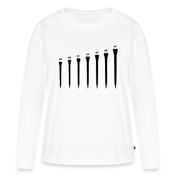 des clous pour les sabots des chevaux_c1_ - T-shirt manches longues Premium bio Femme - blanc - Devant - Julia (174cm)