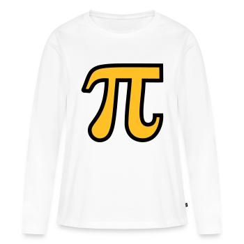 Pi - T-shirt manches longues Premium bio Femme - blanc - Devant - Julia (174cm)