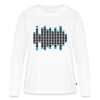 Music Sound Logo - T-shirt manches longues Premium bio Femme - blanc - Devant - Julia (174cm)