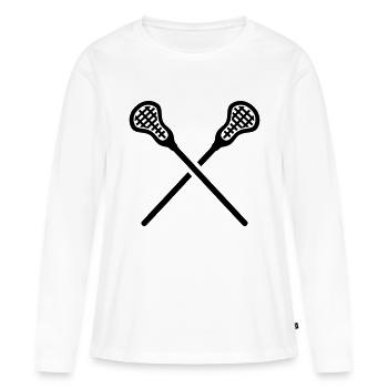 Lacrosse - T-shirt manches longues Premium bio Femme - blanc - Devant - Julia (174cm)