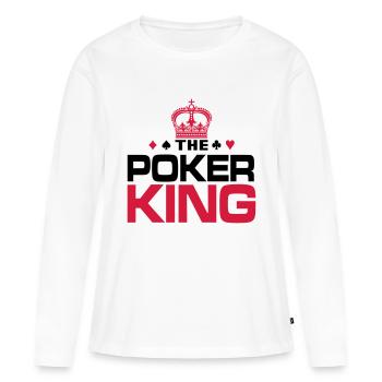 Poker King - Frauen Premium Bio Langarmshirt - Weiß - Vorne - Julia (174cm)