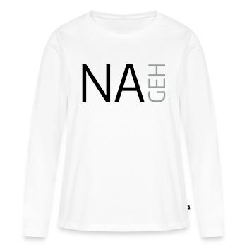 Na geh - Frauen Premium Bio Langarmshirt - Weiß - Vorne - Julia (174cm)
