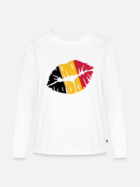Belgien - Frauen Premium Bio Langarmshirt - Weiß