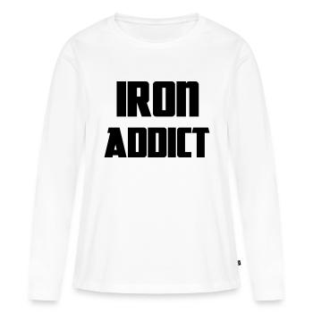 Iron - Women's Premium Organic Long Sleeve Shirt - white - Front - Julia (174cm)