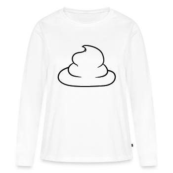gâteaux crème au chocolat puent la merde merde tas - T-shirt manches longues Premium bio Femme - blanc - Devant - Julia (174cm)